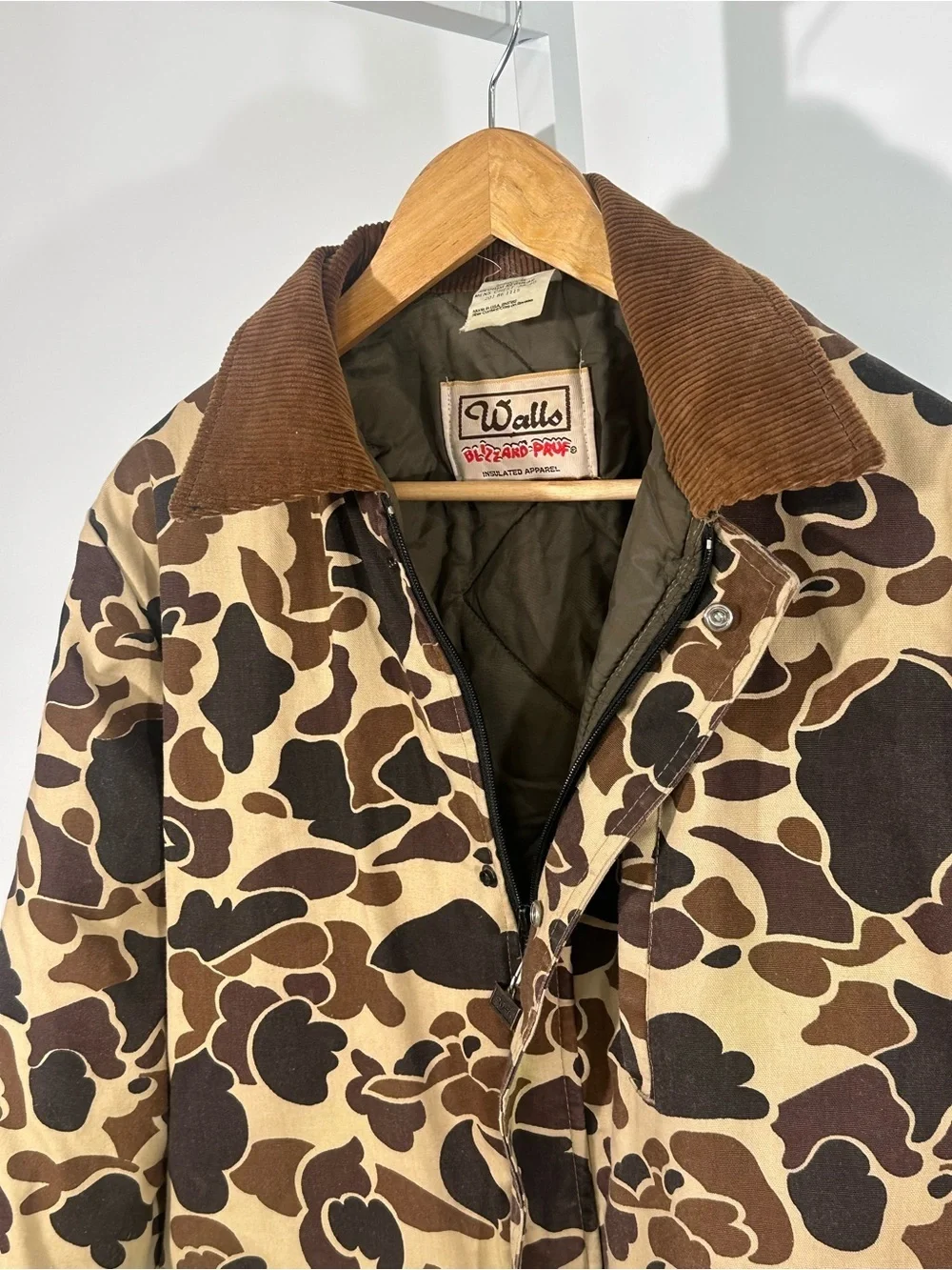 Vintage Walls Blizzard-Pruf Duck Camo Hunting Jacket USA Insulated Field Coat M